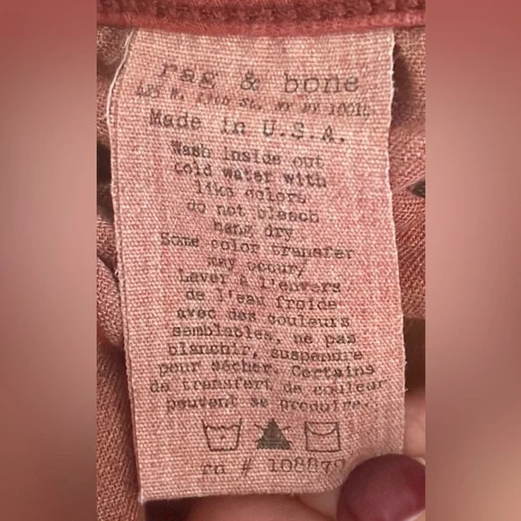 rag & bone Low Rise Skinny Jeans in Red Clay Women's Size 25 - Picture 7 of 7